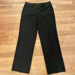 Tribal black white stripe wide leg high rise casual dress pants size 12 b8